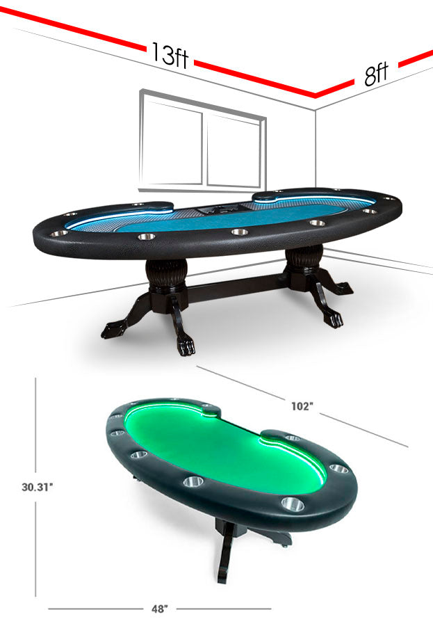 Lumen HD LED Poker Table